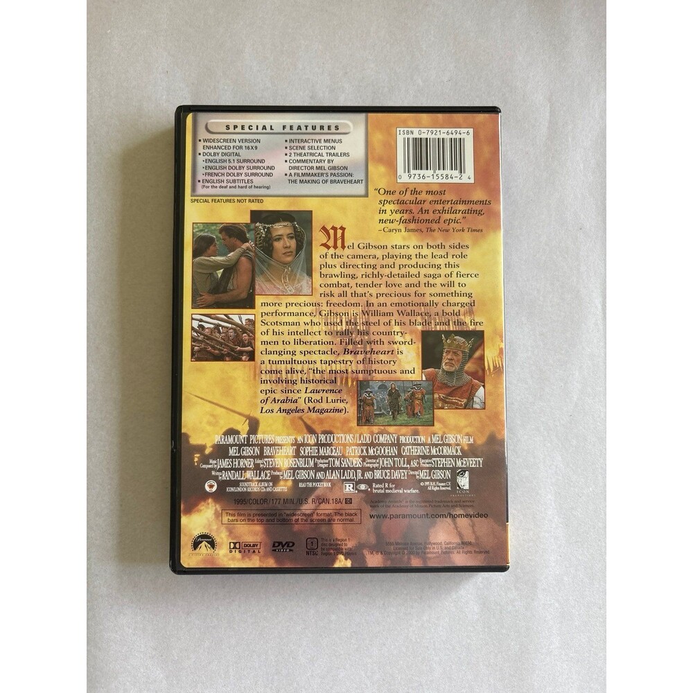 Braveheart DVD Widescreen Collection - Picture 2 of 3